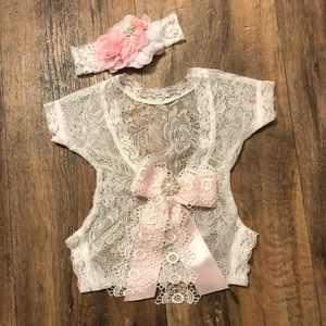 Lace Newborn photo outfit